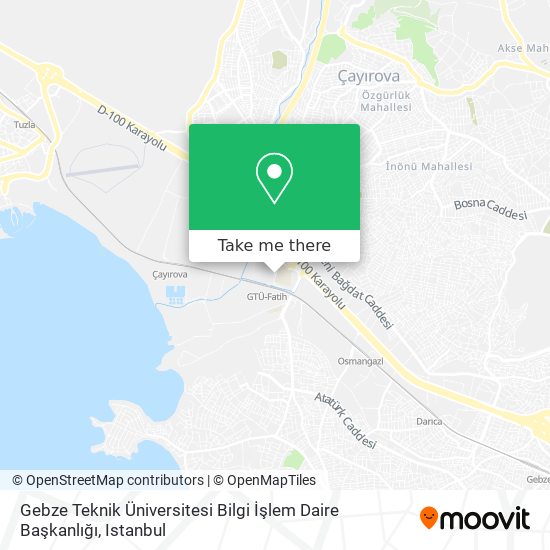 Gebze Teknik Üniversitesi Bilgi İşlem Daire Başkanlığı map