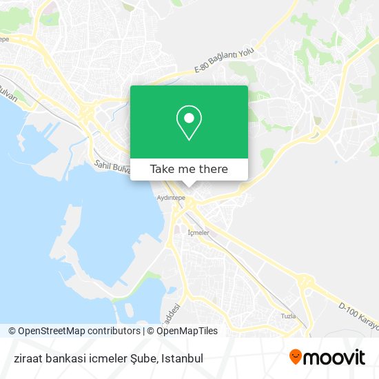 ziraat bankasi icmeler Şube map