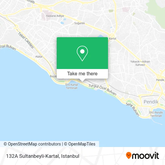 132A Sultanbeyli-Kartal map