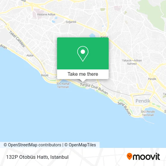 132P Otobüs Hattı map