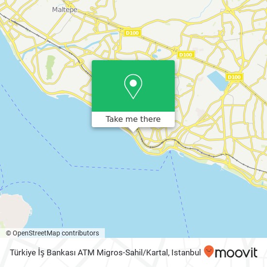 Türkiye İş Bankası ATM Migros-Sahil / Kartal map