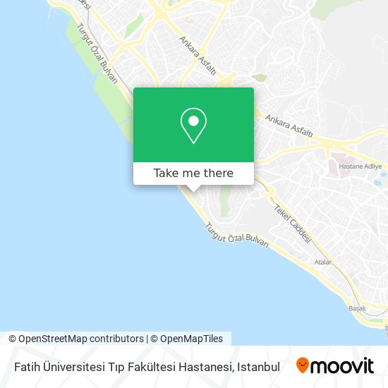 Fatih Üniversitesi Tıp Fakültesi Hastanesi map