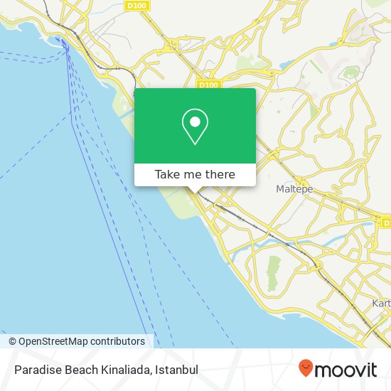 Paradise Beach Kinaliada map
