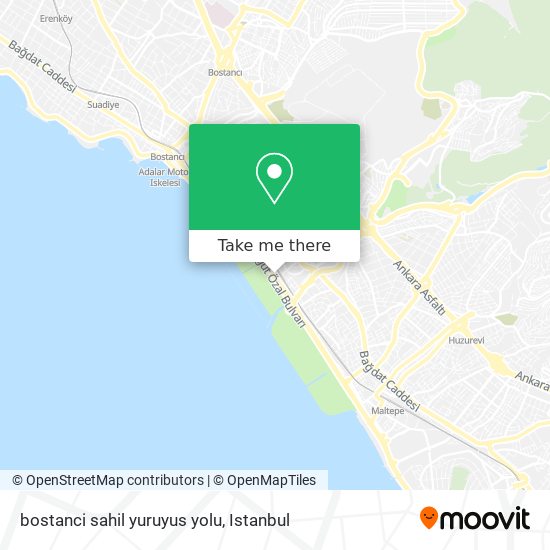 bostanci sahil yuruyus yolu map