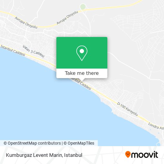 Kumburgaz Levent Marin map