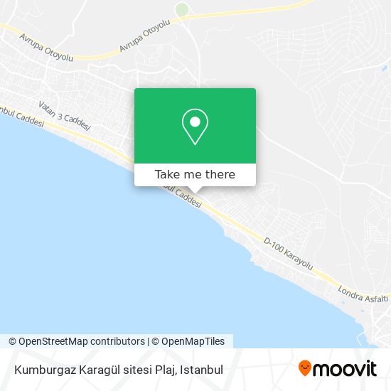 Kumburgaz Karagül sitesi Plaj map