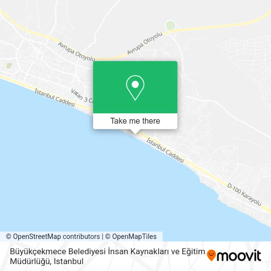 Büyükçekmece Belediyesi İnsan Kaynakları ve Eğitim Müdürlüğü map