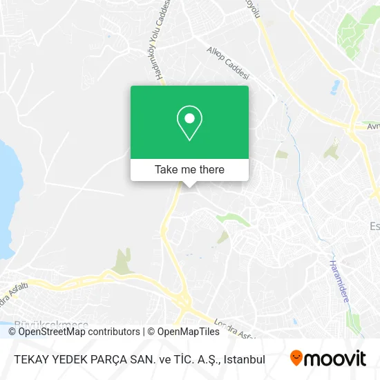 TEKAY YEDEK PARÇA SAN. ve TİC. A.Ş. map