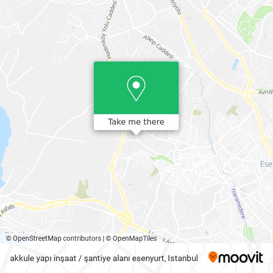 akkule yapı inşaat / şantiye alanı esenyurt map