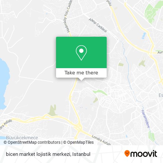 bicen market lojistik merkezi map