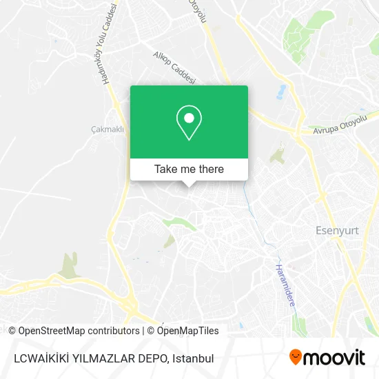 LCWAİKİKİ YILMAZLAR DEPO map