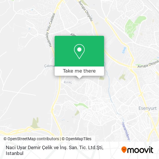 Naci Uyar Demir Çelik ve İnş. San. Tic. Ltd.Şti map