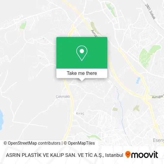 ASRIN PLASTİK VE KALIP SAN. VE TİC A.Ş. map