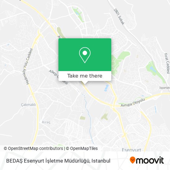 BEDAŞ Esenyurt İşletme Müdürlüğü map