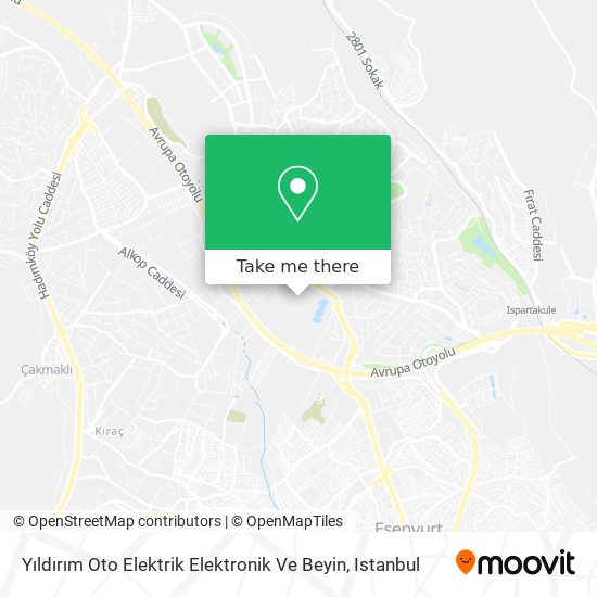 Yıldırım  Oto Elektrik Elektronik Ve Beyin map