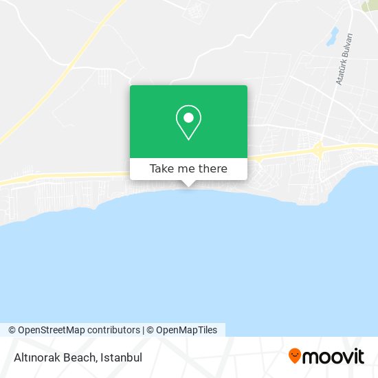 Altınorak Beach map