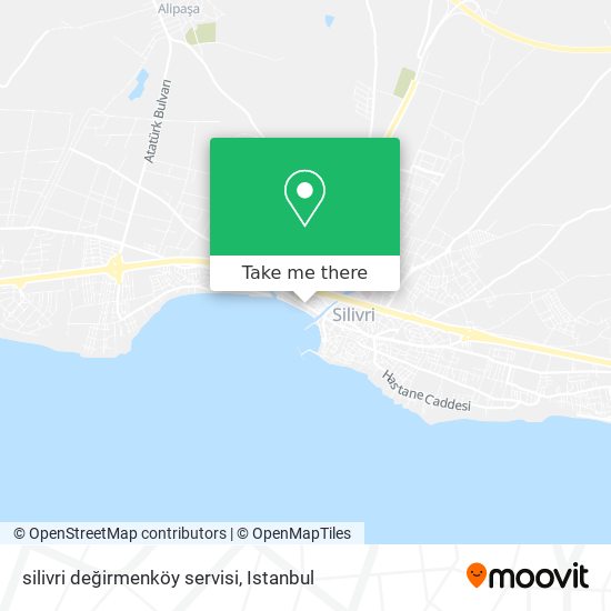 silivri değirmenköy servisi map