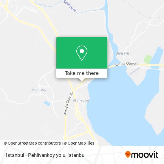 Istanbul - Pehlivankoy yolu map