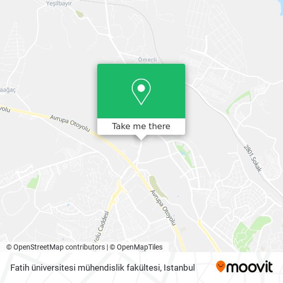 Fatih üniversitesi mühendislik fakültesi map