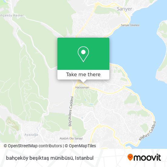 bahçeköy beşiktaş münibüsü map