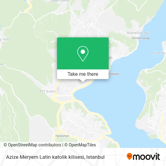 Azize Meryem Latin katolik kilisesi map