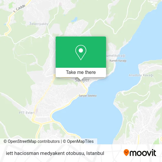 iett haciosman medyakent otobusu map