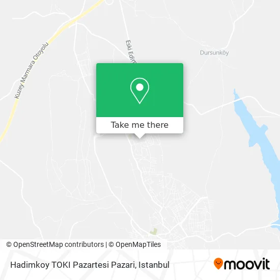 Hadimkoy TOKI Pazartesi Pazari map