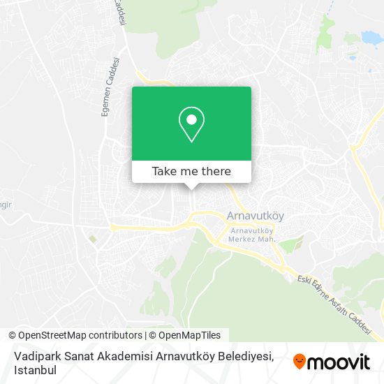 Vadipark Sanat Akademisi Arnavutköy Belediyesi map