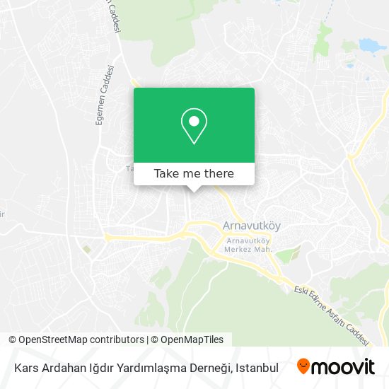 Kars Ardahan Iğdır Yardımlaşma Derneği map