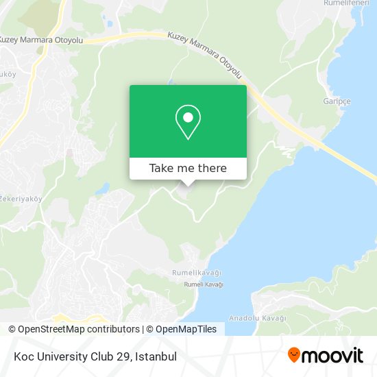 Koc University Club 29 map