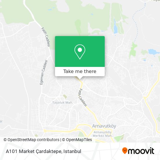 A101 Market Çardaktepe map