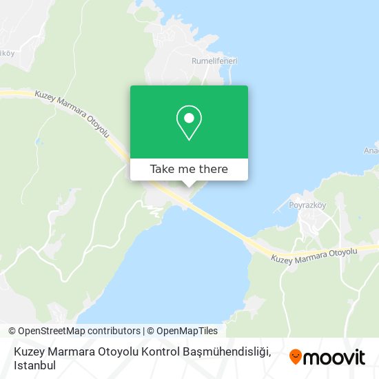 Kuzey Marmara Otoyolu Kontrol Başmühendisliği map