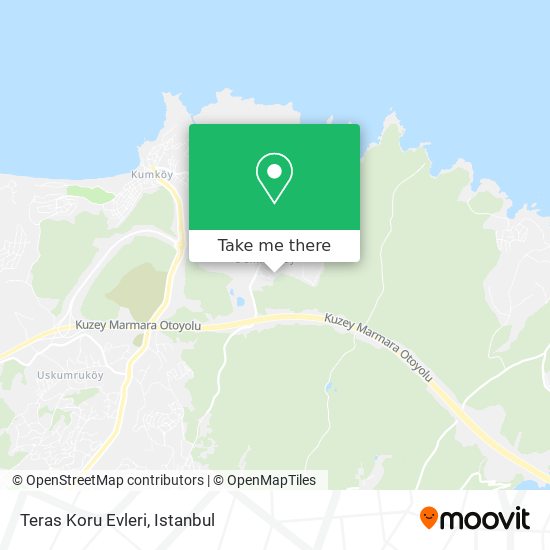 How to get to Teras Koru Evleri in Sariyer by Bus or Cable Car?