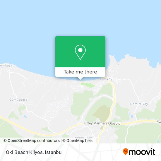 Oki Beach Kilyos map