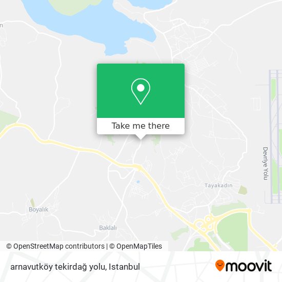 arnavutköy tekirdağ yolu map