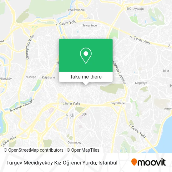 Türgev Mecidiyeköy Kız Öğrenci Yurdu map
