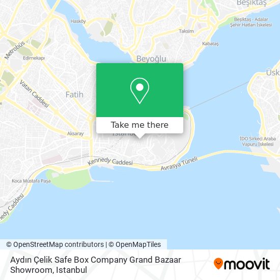 Aydın Çelik Safe Box Company Grand Bazaar Showroom map
