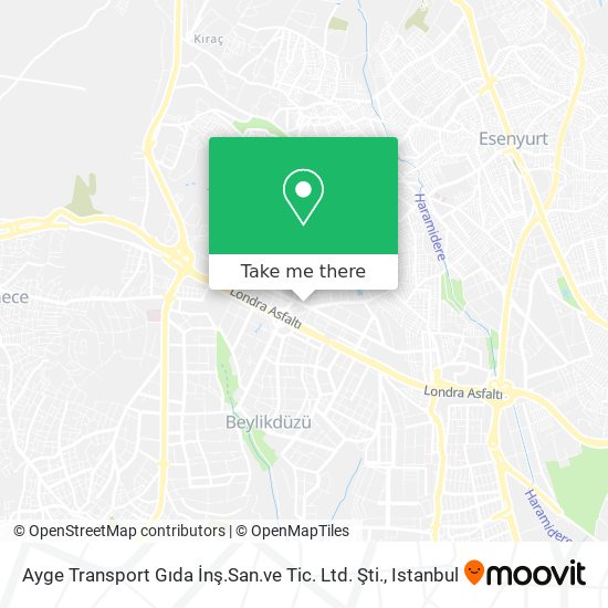 Ayge Transport Gıda İnş.San.ve Tic. Ltd. Şti. map