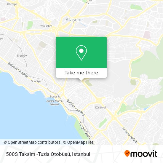 500S Taksim -Tuzla Otobüsü map
