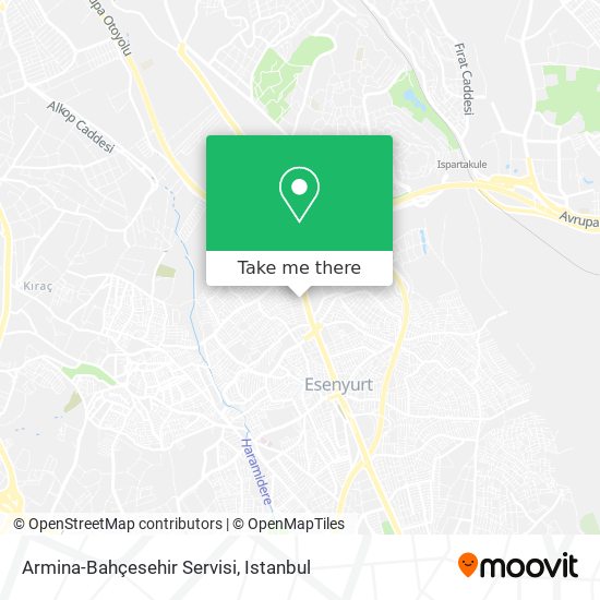 Armina-Bahçesehir Servisi map
