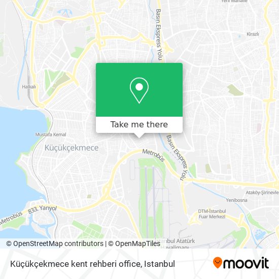 Küçükçekmece kent rehberi office map