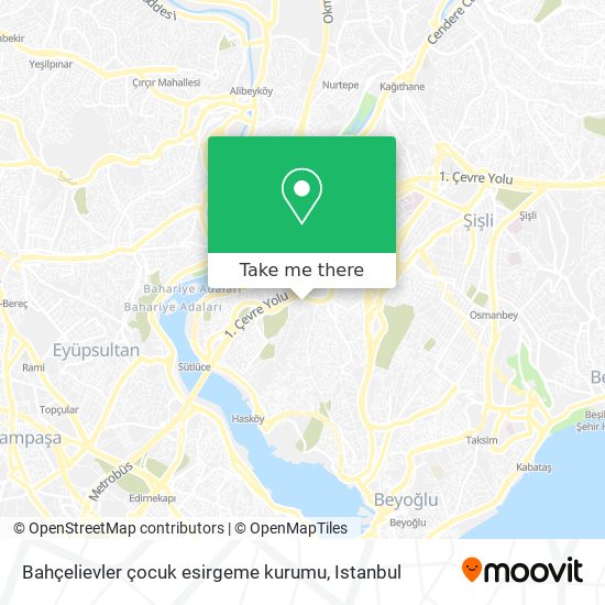 Bahçelievler çocuk esirgeme kurumu map