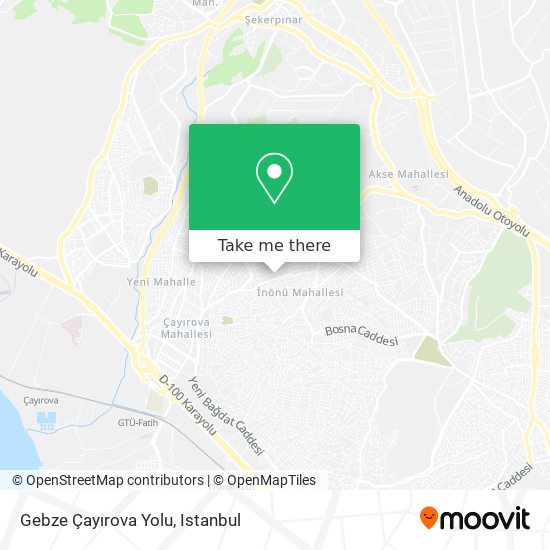 Gebze Çayırova Yolu map