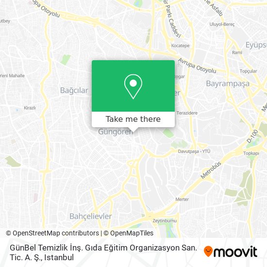 GünBel Temizlik İnş. Gıda Eğitim Organizasyon San. Tic. A. Ş. map