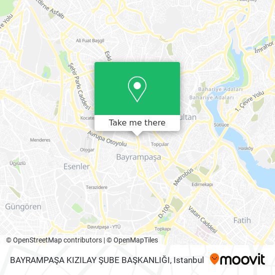 BAYRAMPAŞA KIZILAY ŞUBE BAŞKANLIĞI map