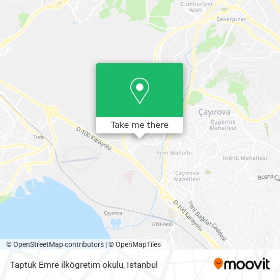 Taptuk Emre ilkögretim okulu map