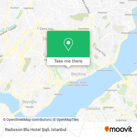 Radisson Blu Hotel Şişli map