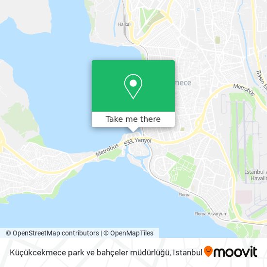 Küçükcekmece park ve bahçeler müdürlüğü map