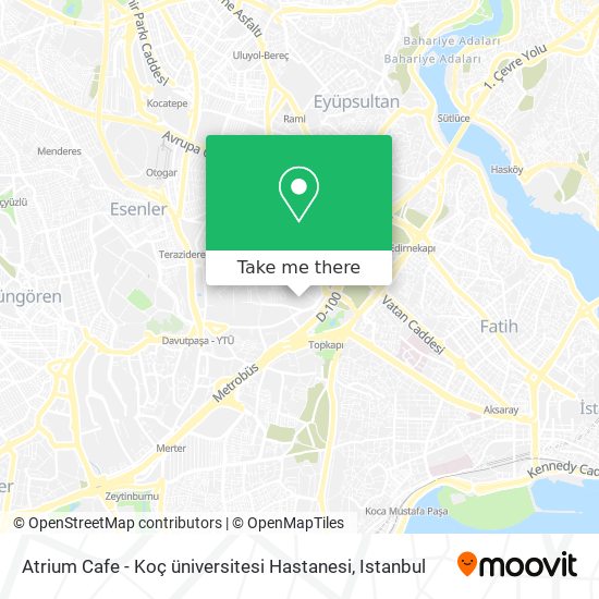 Atrium Cafe - Koç üniversitesi Hastanesi map