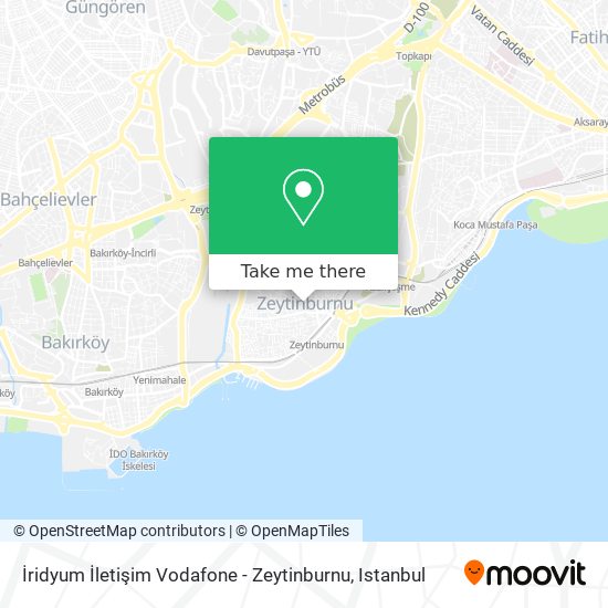 İridyum İletişim Vodafone - Zeytinburnu map